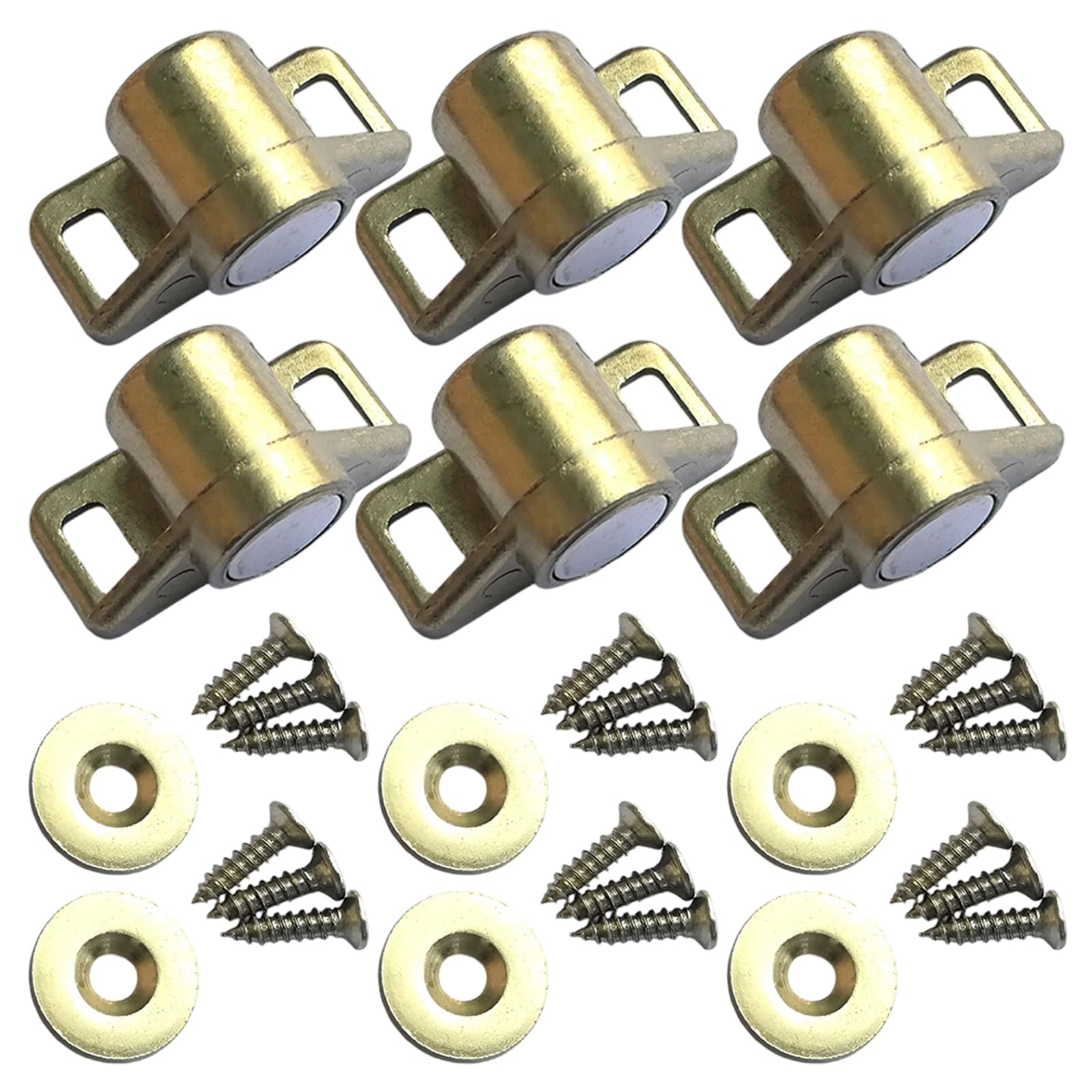Kaccde Gold 6Pack Versatiles Latches Suitable For Cabinets Closets Bookcases And Other Furniture Hardware Door Latches