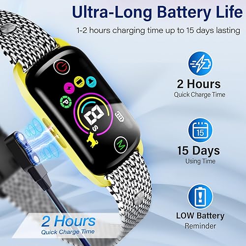 Miniatura 7 de Collar antiladridos para perros, collar antiladridos para perros grandes, medianos y pequeños, collar inteligente de entrenamiento antiladridos