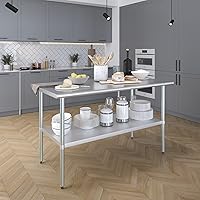 Vista 219 de Mesa de trabajo de acero inoxidable, mesa de metal