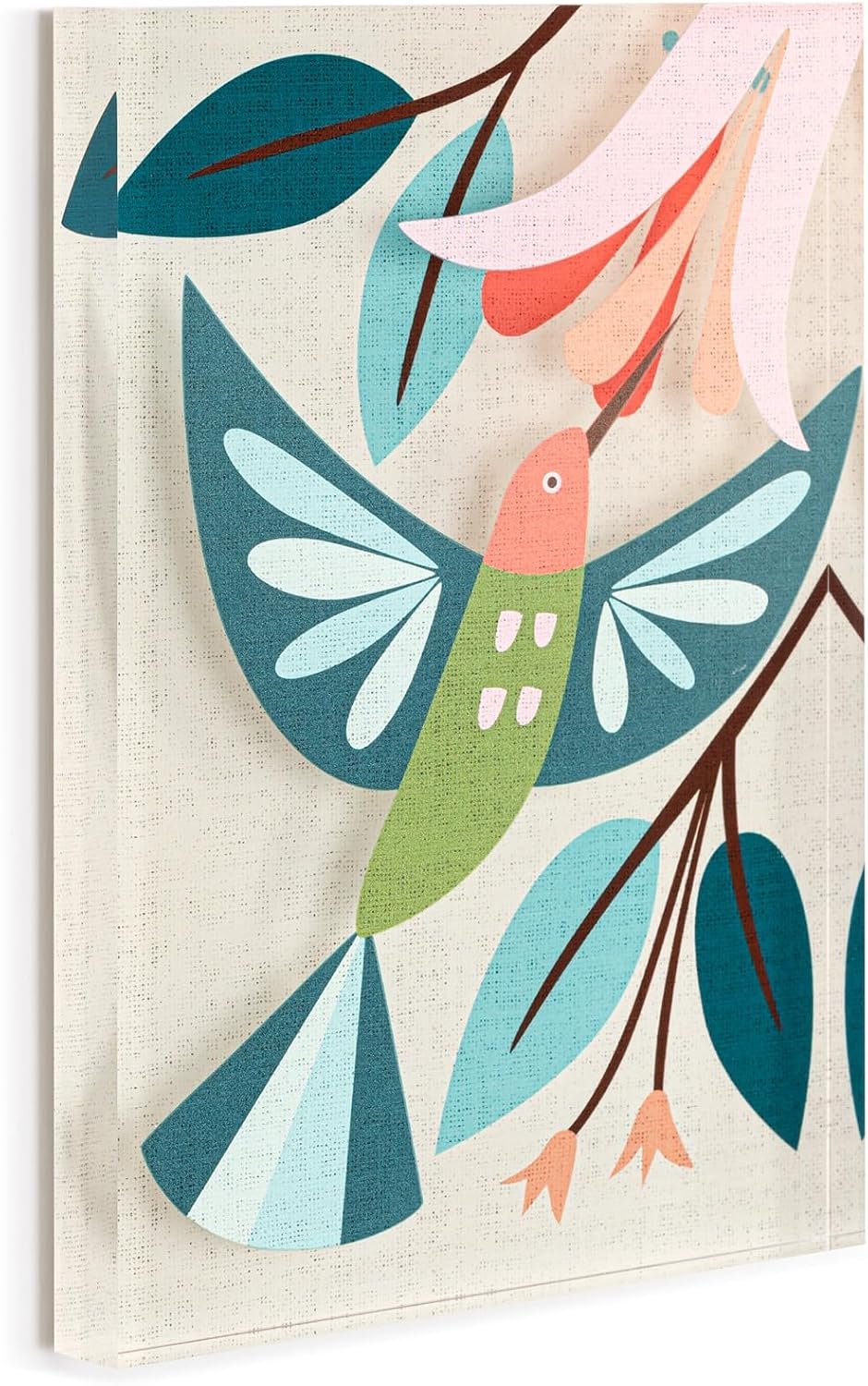 DEMDACO Hanging Tile Wall Art, Bird Joy Together, 5 x 7 in Acrylic