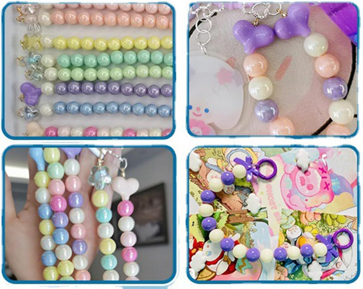 BetterJonny 14mm Assorted Color Acrylic Beads - 200 Pcs Round Rainbow Multicolor Beads for DIY Craft Jewelry Making - Image 3