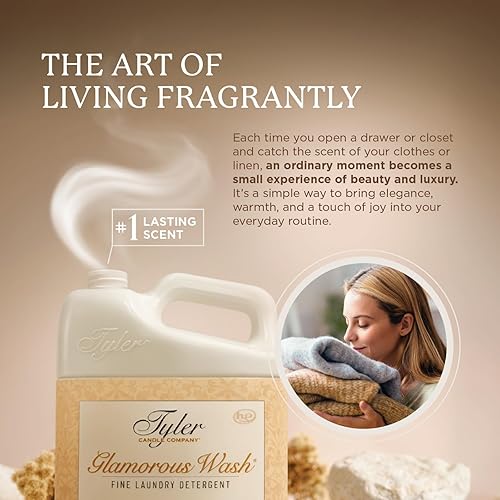 Miniatura 8 de KINARA Tyler Glamorous Wash - Detergente líquido para ropa, paquete con bolígrafo removedor de manchas, bolsita perfumada fresca, detergente para