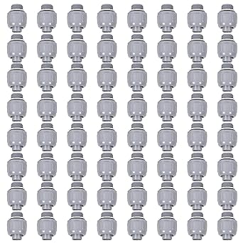 1/2-Inch 64 Pack Liquid Tight Connector, Yolleach Flexible Nonmetallic Electrical Conduit Connector, Straight PVC Conduit Connector, UL Listed