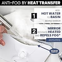 Vista 5 de MIRRORVANA Espejo de ducha portátil sin niebla para afeitarse con gancho colgable, soporte para maquinilla de afeitar y espejo de ducha colgante sin