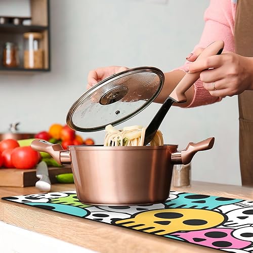 Miniatura 6 de Colorful Cute Skull Long Trivets for Hot Pots and Pans, Heat Resistant Trivet Runner and Waterproof Pad for Pressure Cooker 39.40" X 11.80", Extra