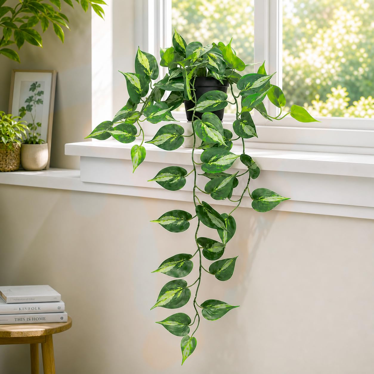 Fake Pothos Hanging Plants Artificial Ivy Vines