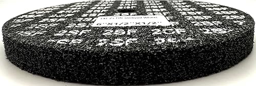 Miniatura 6 de EXL - Rueda unitizada, carburo de silicio, 6 pulgadas de diámetro x 12 pulgadas de ancho x eje de 12 pulgadas, 2S fino, (paquete de 1)