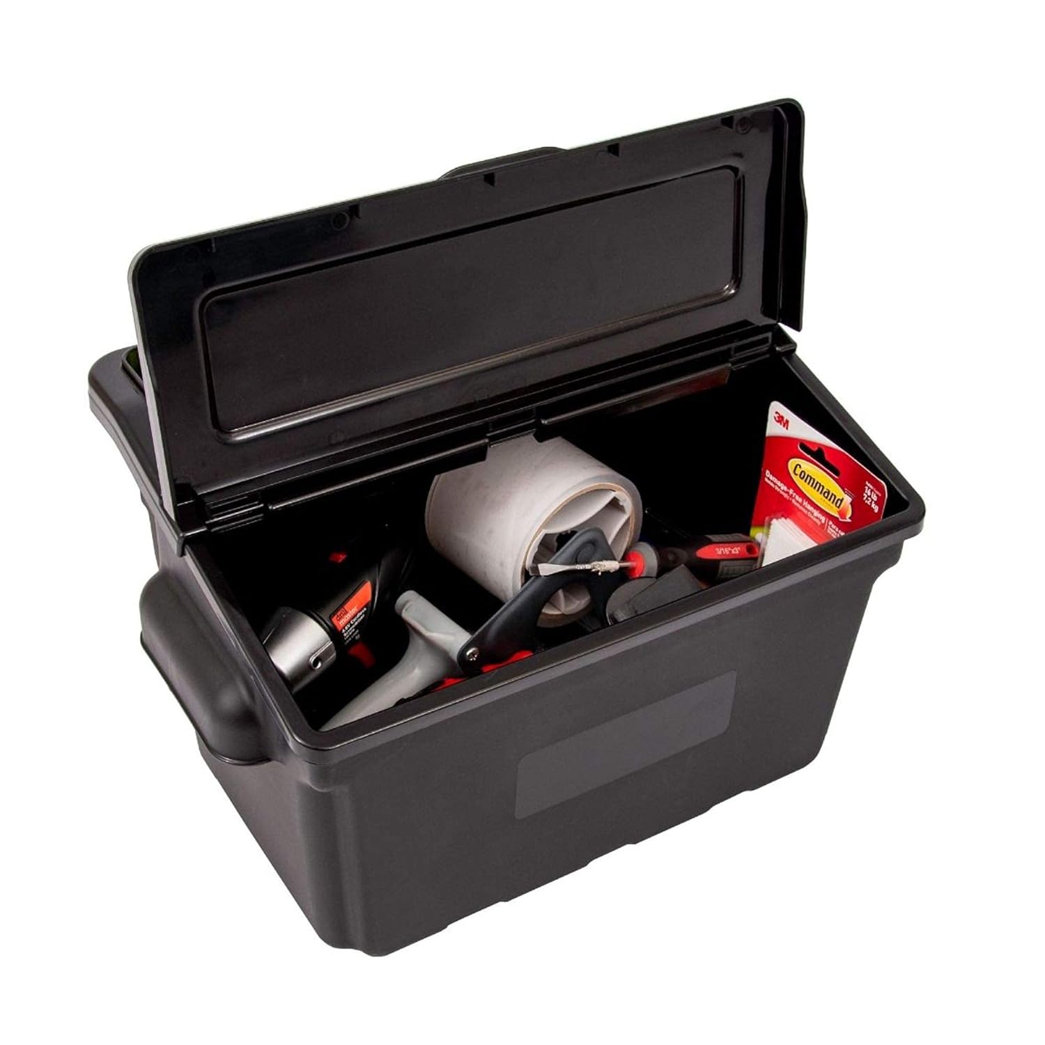 Luxor XLC11-B-OUTRIG 24.5" x 45.5" Heavy Duty Utility Tub Cart - Two Shelves with Outrigger Utility Cart Bins