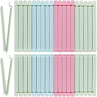 Zhtulck 40 Pack Large Chip Clips for Bags - 5.9in & 4.72in Food Bag Sealers, Colorful Kitchen Storage Clips (20 Each)