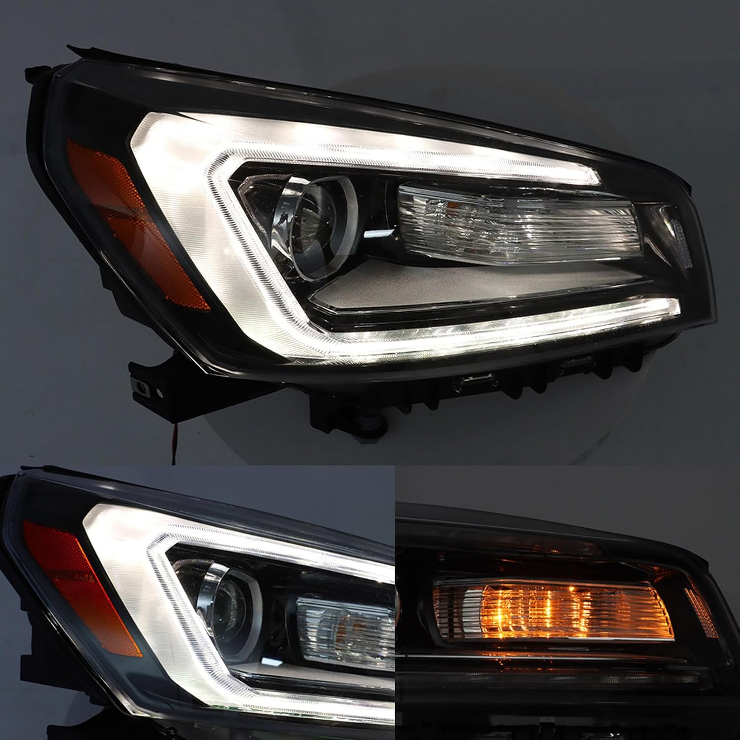 Headlights Assembly Clear Lens Halogen Headlamp Right Side Replacement for 2013-2016 Acadia