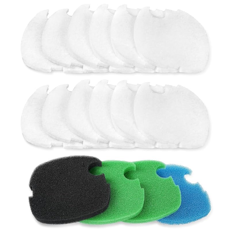 Mídias filtrantes para aquário AQUANEAT com espumas e manta para filtros canister, pacote com 16 unidades