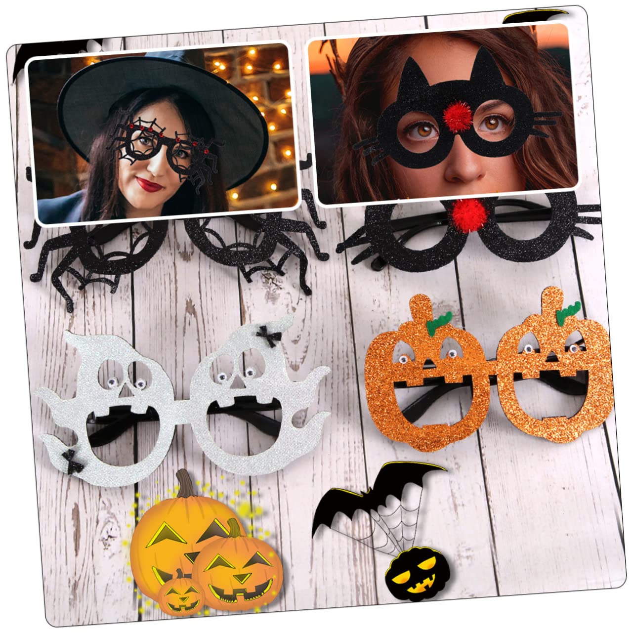 BESTYASH 20stücke Halloween Lustige Brillen Einzigartige Party-eyeglasses Für Kreative Fotos Und Lustige Festival-requisiten Für Halloween-feiern Und Kostüme