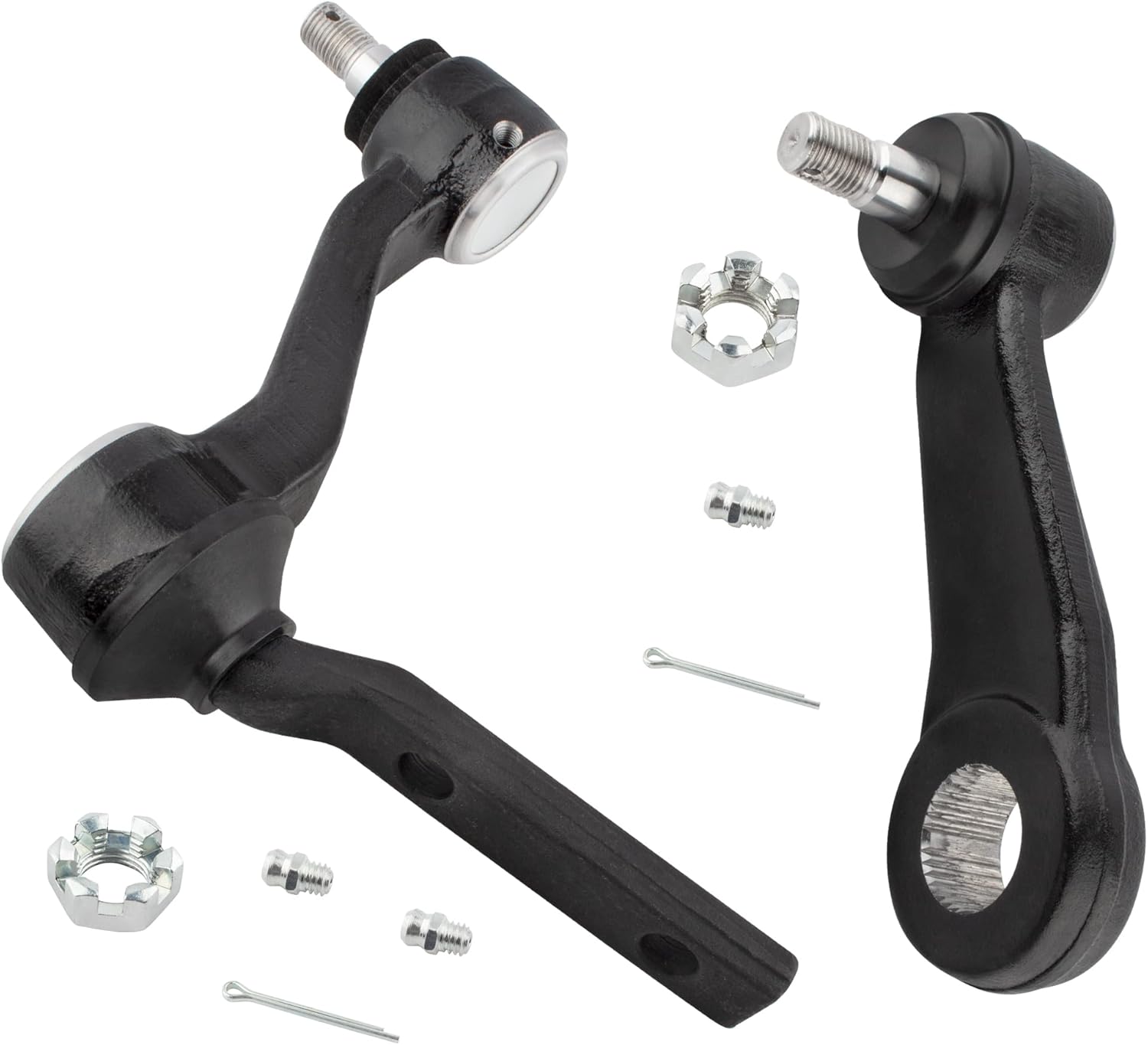 BOXI Qty(2) 4WD Steering Idler and Pitman Arm Set Fit for Chevy Blazer 1995-2005 | S10 1983-2004 | for GMC Jimmy 1994-2005 | S15 1983-1984 | Sonoma 94-04 | Hombre 98-00 | Bravada 96-01 | K6255 K6251