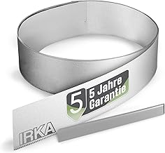 IRKA Lawn Edging Metal Galvanised L10 m H 25 cm - Flexible Flower Bed Edging 1 mm Thick Lawn Edging Tape for Garden Flower Bed Border