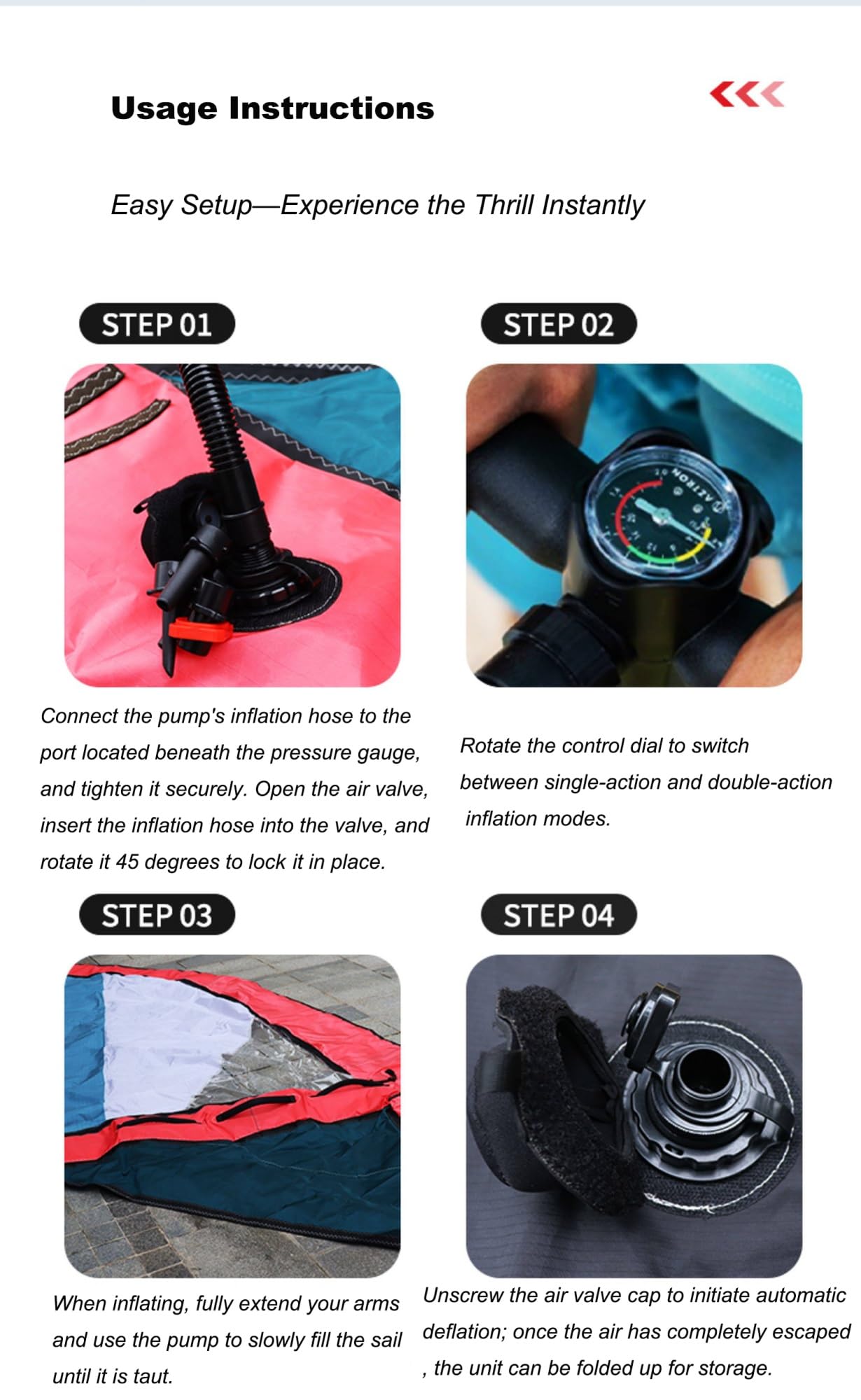Premium Aufblasbarer Surfflügel Windflügel Handheld Folie Flügel Langlebig Wasserdicht Tragbar für Wing Foiling Kite Surfen SUP Board mit komplettem Zubehör Tragetasche