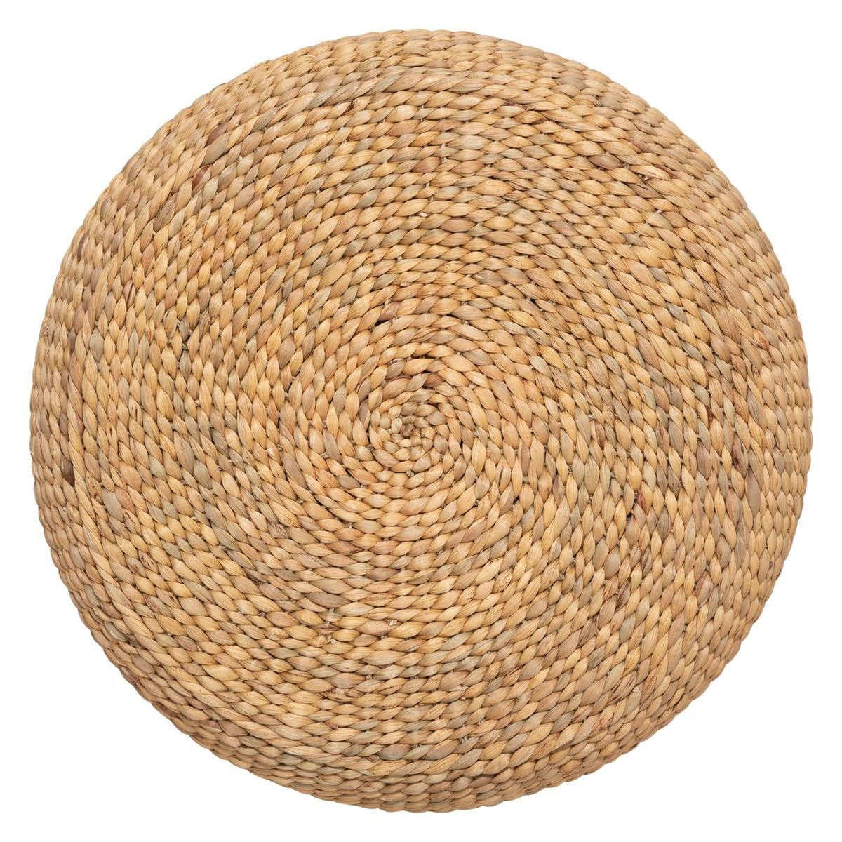Atmosphera - Pouf Wond - Jacinthe d'eau tressée D55 cm