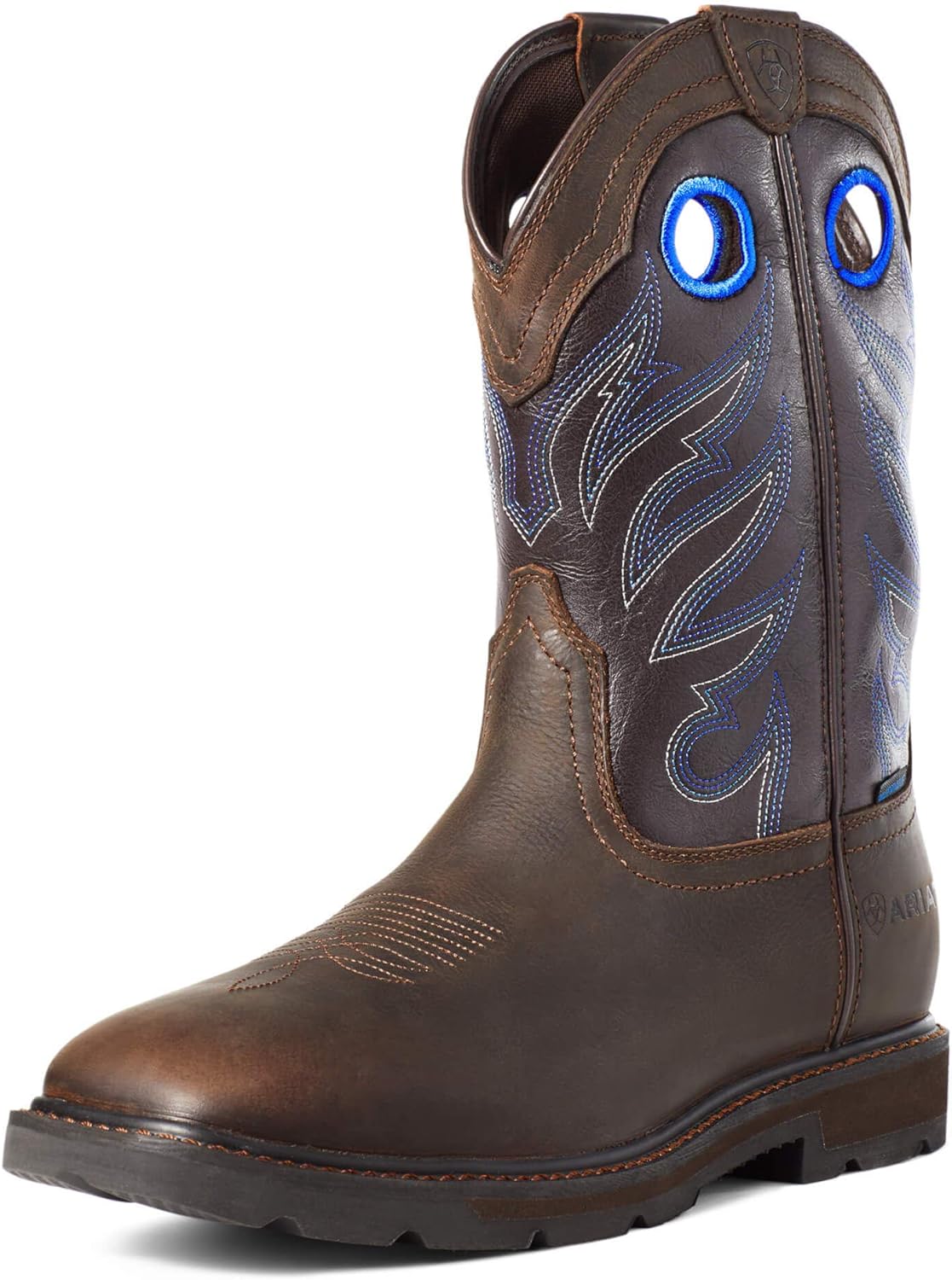 Ariat Mens Groundwork Waterproof Work Boot Dark Brown/After Dark 10.5 Wide