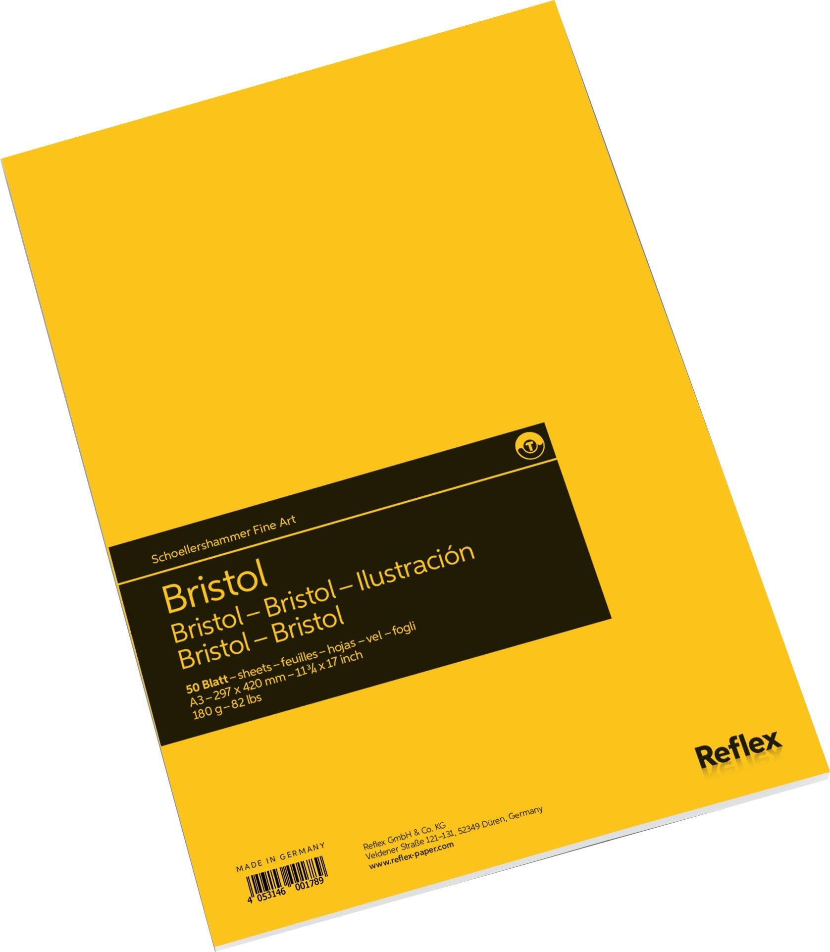 Bristol Paper Pad A3, 50 Sheets, 180gsm White Paper, Black/White VF5004291