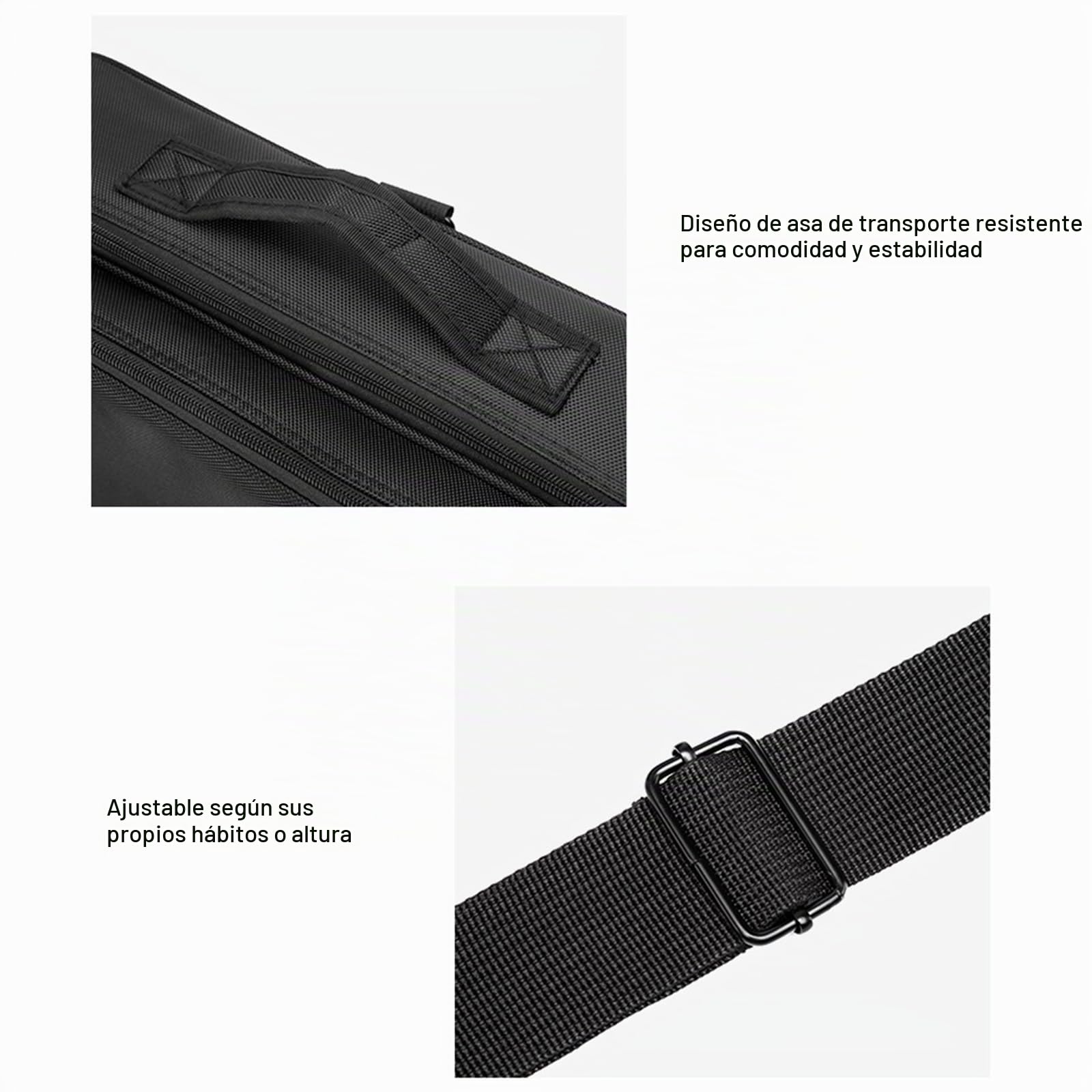 Bolsa de Neceser Maquillaje Profesional Grande, Tela Oxford Organizador de Maquillaje, Mujer Maletin Maquillaje de Viaje con Gran Capacidad y Diseño Divisible, con Bandolera y 2 Capas, Negro