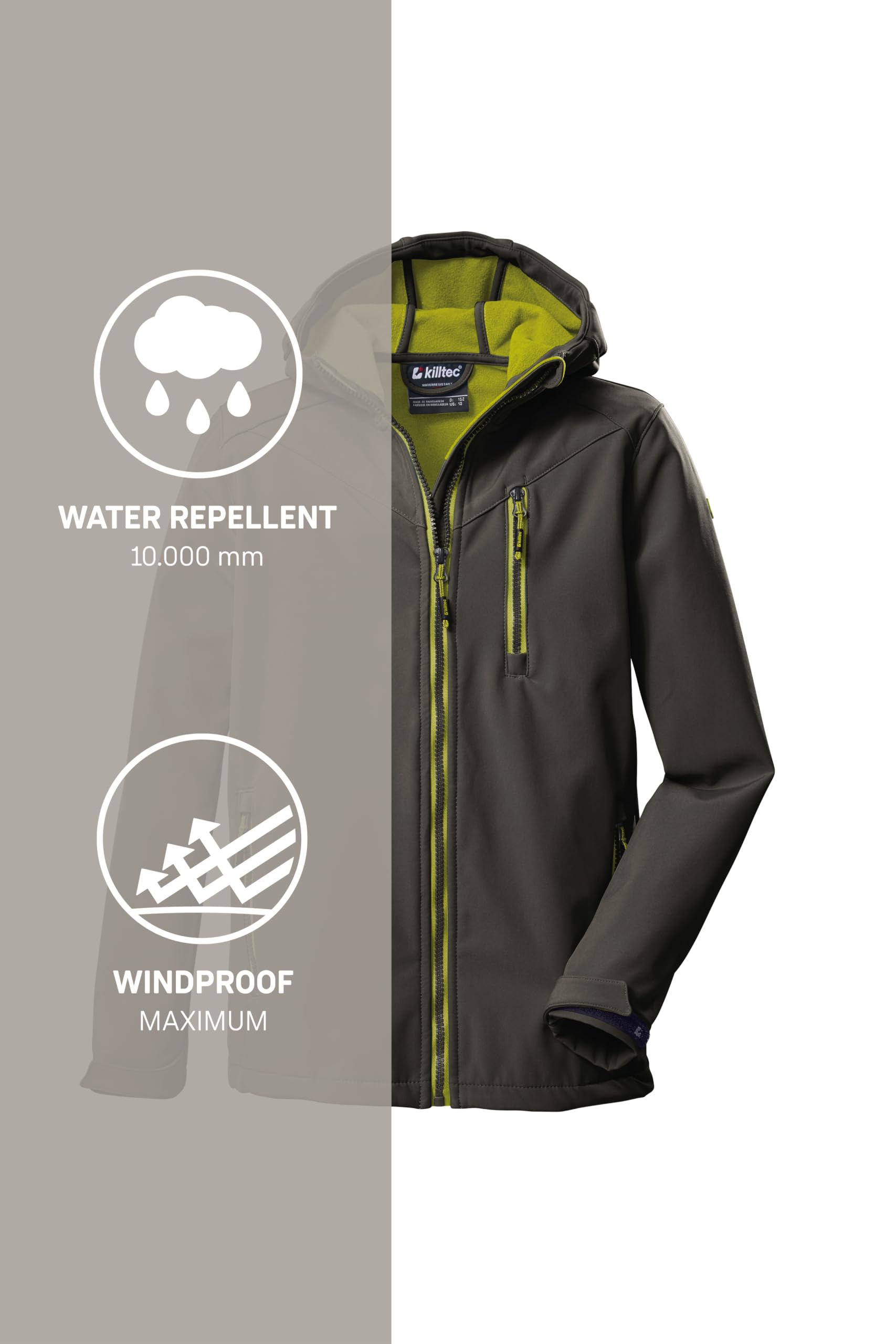Killtec Boys Softshell Jacke Veste softshell/veste de plein air avec capuche Garçon