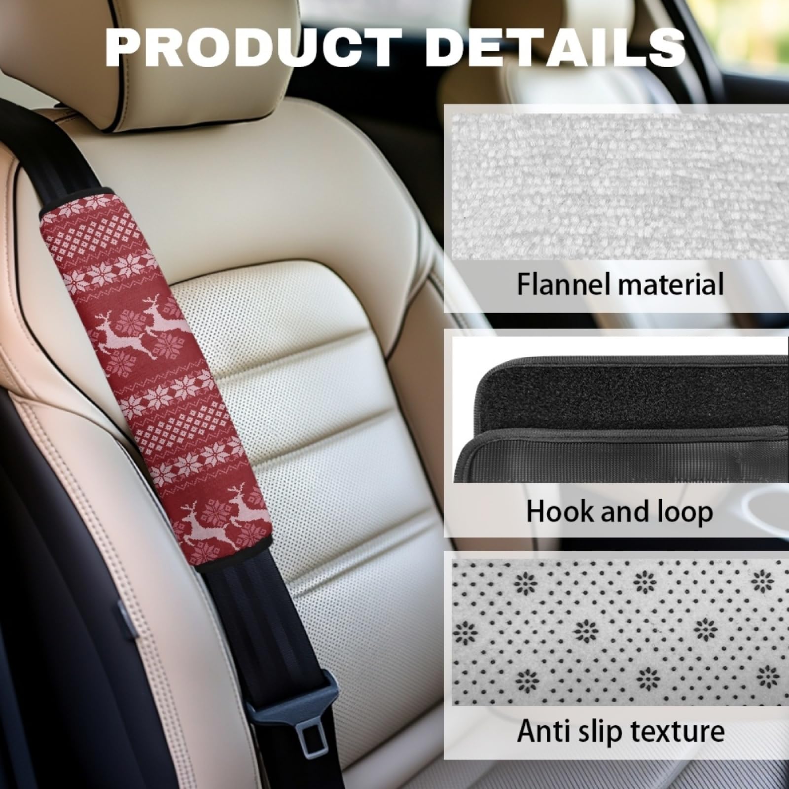 Protector Cinturon Coche Funda Almohadilla Cinturon Coche 21.6x29.7cm/6 Pcs
