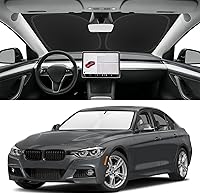 Vista 66 de Parasol de parabrisas de ajuste personalizado para Nissan Titan 2017-2024, bloquea los rayos UV y el calor, parasol de ventana delantera, fácil