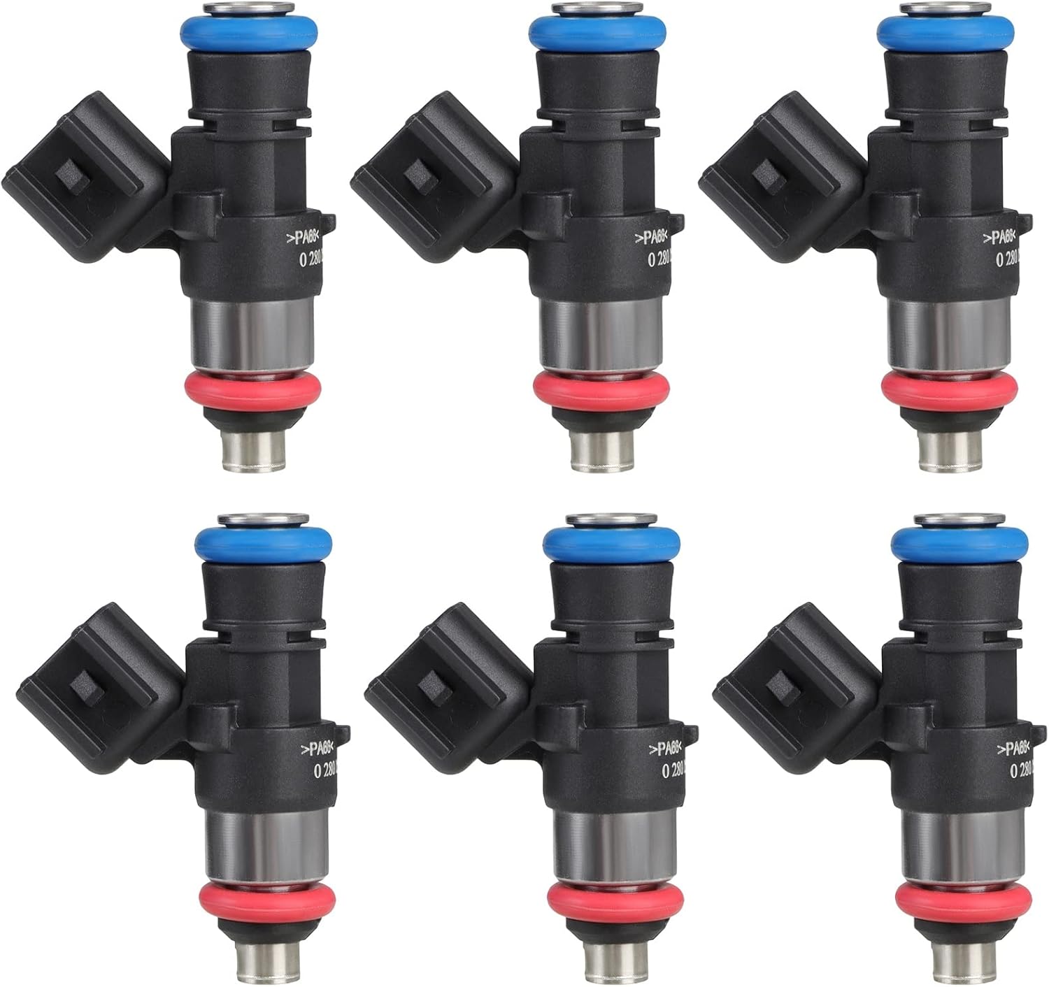 SCITOO Fuel Injectors Automotive Engine 4 Holes 6Pcs Replacement For Ford For Escape 2009-2012,For Ford For Fusion 2009-2012,For Mazda For Tribute 2009-2011,For Mercury For Milan 2009-2011