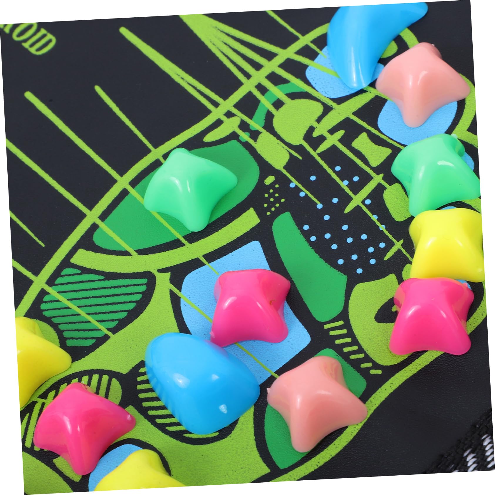 Akupressur Fußmatte 175x35cm aus Kunstleder Pp Kieselstein Simulation Druckpunktmassage Tragbares Massagegerät für Fußreflexzonen zu Hause und Unterwegs