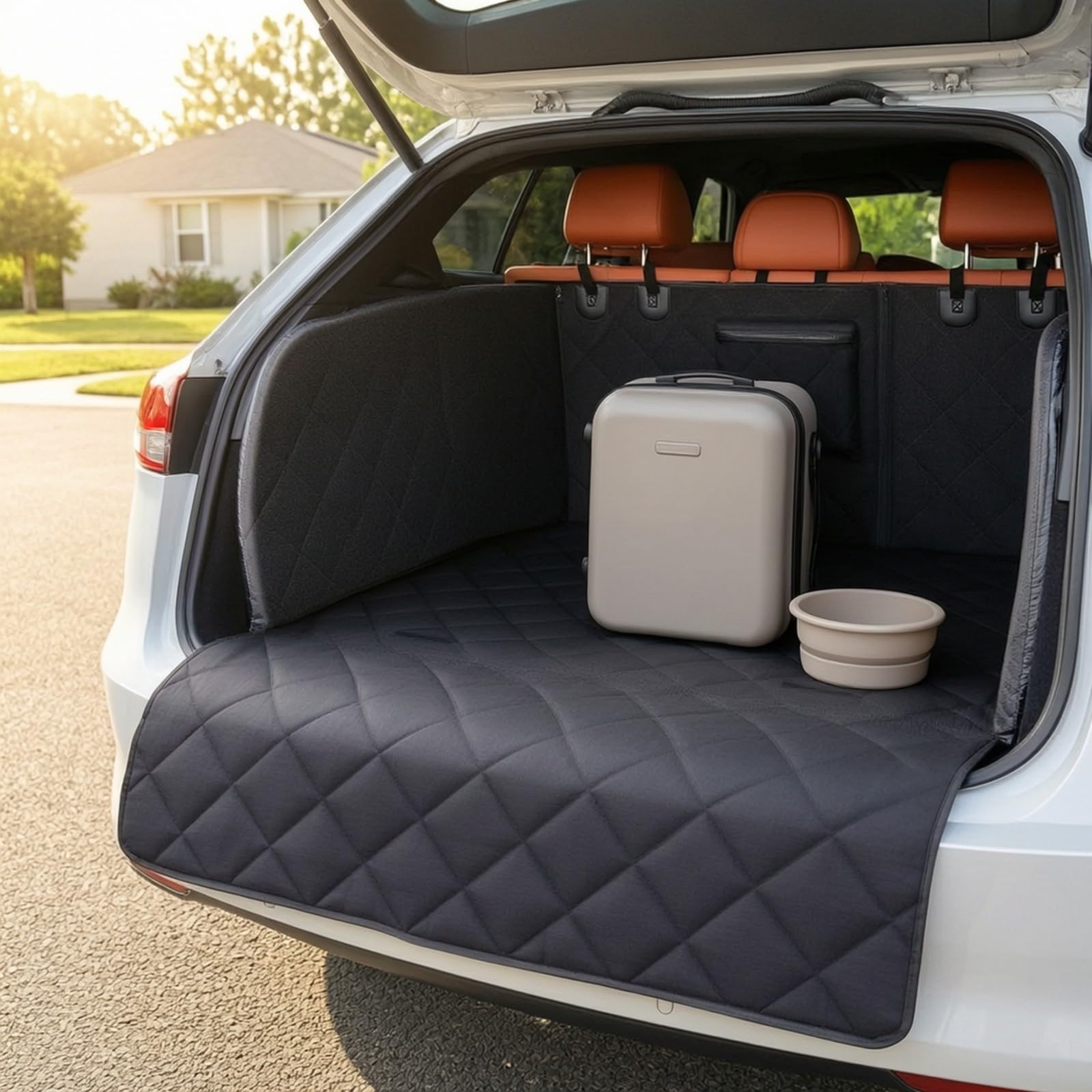 Protector Asiento Coche Resistente Antimanchas para Viajes por Carretera, 122x214cm