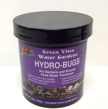 Green Vista Hydro-Bugs Dry Beneficial Bacteria - 16 Ounces - Pond Clarifier - Probiotic Treatment - Reduces Sludge, Fish Waste, Uneaten Food - Improves Water Quality and Clarity