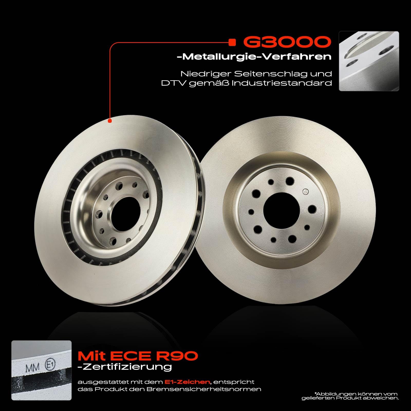 Frankberg 2 dischi freno anteriori ventilati ⌀305mm 51914663 51854567 | Compatibile con: Pianale/telaio Doblo 263, 500L 351 352, Doblo Cargo 263, Combo Tour X12, Doblo MPV 263