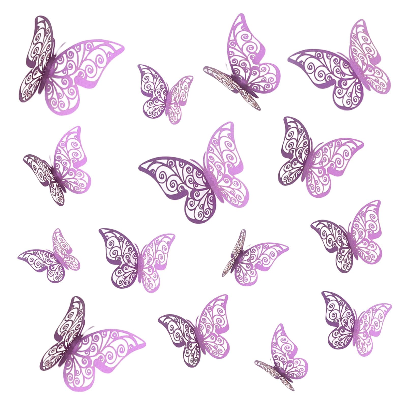Bzzerumy Mariposas decorativas 3D – 36 pegatinas de pared mariposas – Pegatinas de pared extraíbles – Mariposas decorativas para decoración de pared – Elefun juego de mariposas