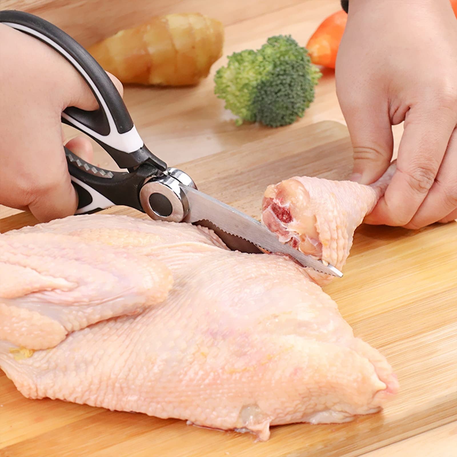 Forbici da cucina Forbici per OSSA di Pollo Forbici da cucina in Acciaio inossidabile Forbici da cucina per Pollo Pollame Pesce Utensili da cucina Forbici