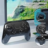 Vista 4 de YCCTEAM Controlador de interruptor controlador inalámbrico Switch Pro para SwitchSwitch LiteSwitch OLED Switch Remote Gamepad Joystick con NFC doble