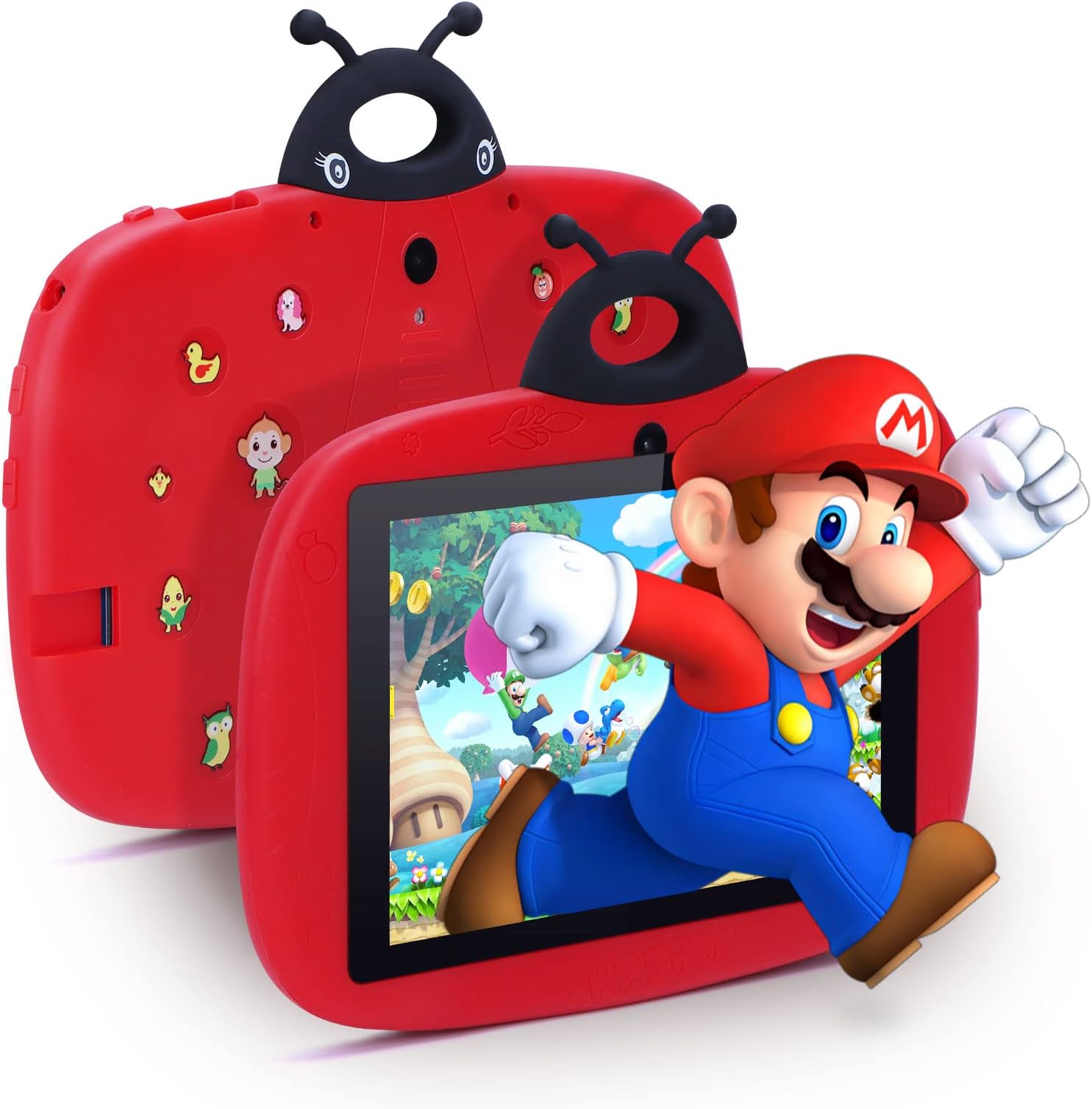 C idea 7 inch Kids Tablet,Kids Tablets Android,Children’s Tablets With IWAWA,64GB ROM/4GB RAM/Smart Tablet PC With 4 Hours for Gift CM75(Red)