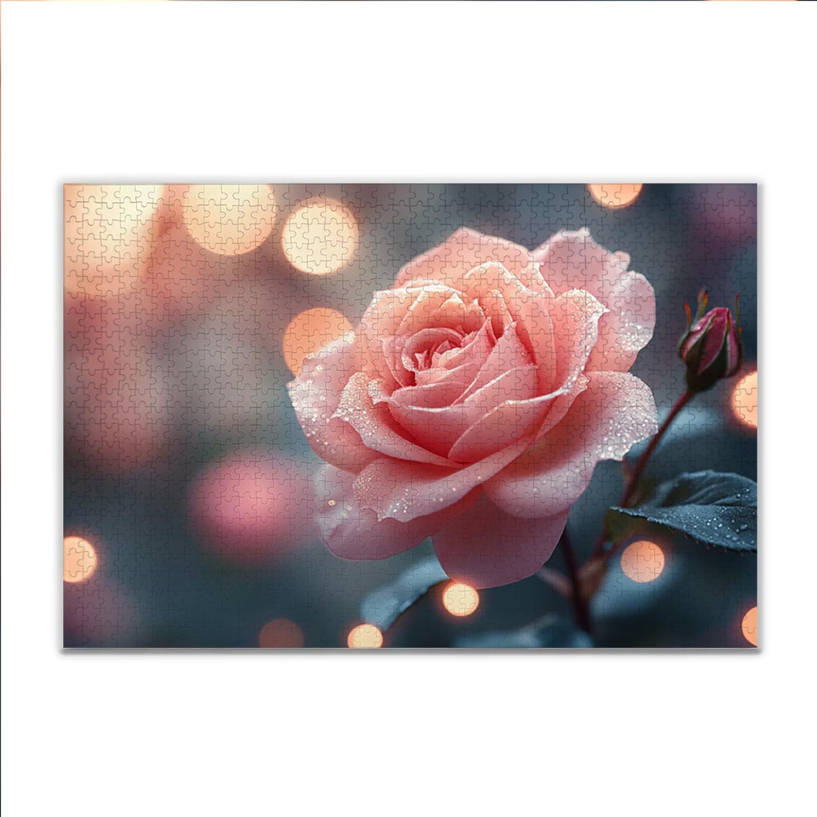 Puzzle 2000 Piezas Adultos Puzzle Flor Rosa Rompecabezas Adultos XXL 100 x 70cm, Impossible Rompecabezas, Madera Jigsaw Arte Juego Educa Familiar Aliviar El Estrés, Regalos para Hombres y Mujeres Q-7
