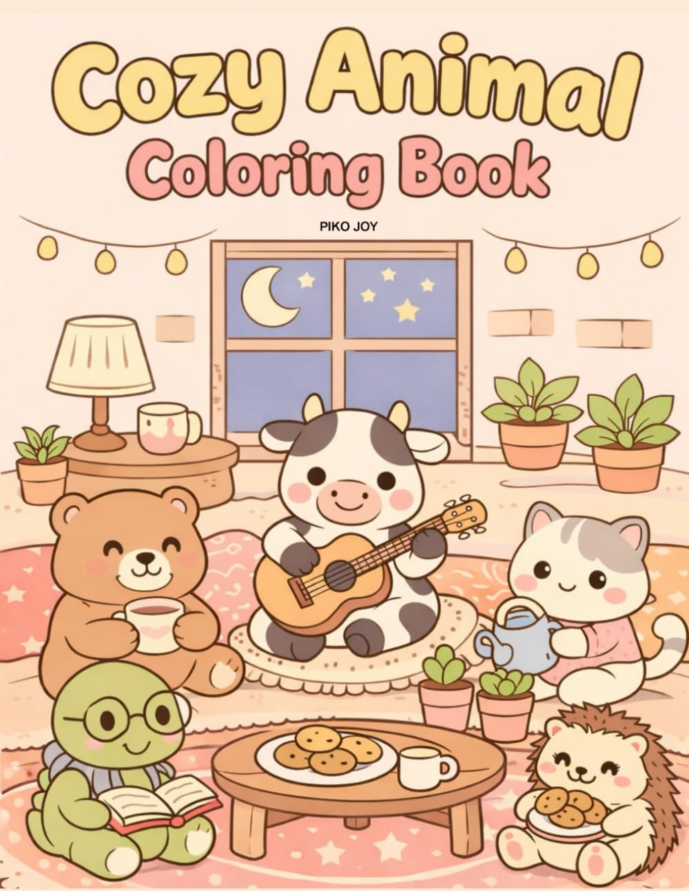 Cozy Animal Coloring Book: Cute & Bold Illustrations for Stress Relief and Relaxation, Simple Kawaii Animal Designs for Kids and Adults