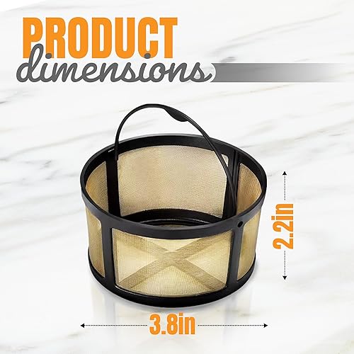 Miniatura 4 de Cesta de filtro reutilizable de 8 a 12 tazas con parte inferior de malla, se adapta a la máquina Keurig K-Duo Essentials y K Duo Brewers - Filtro