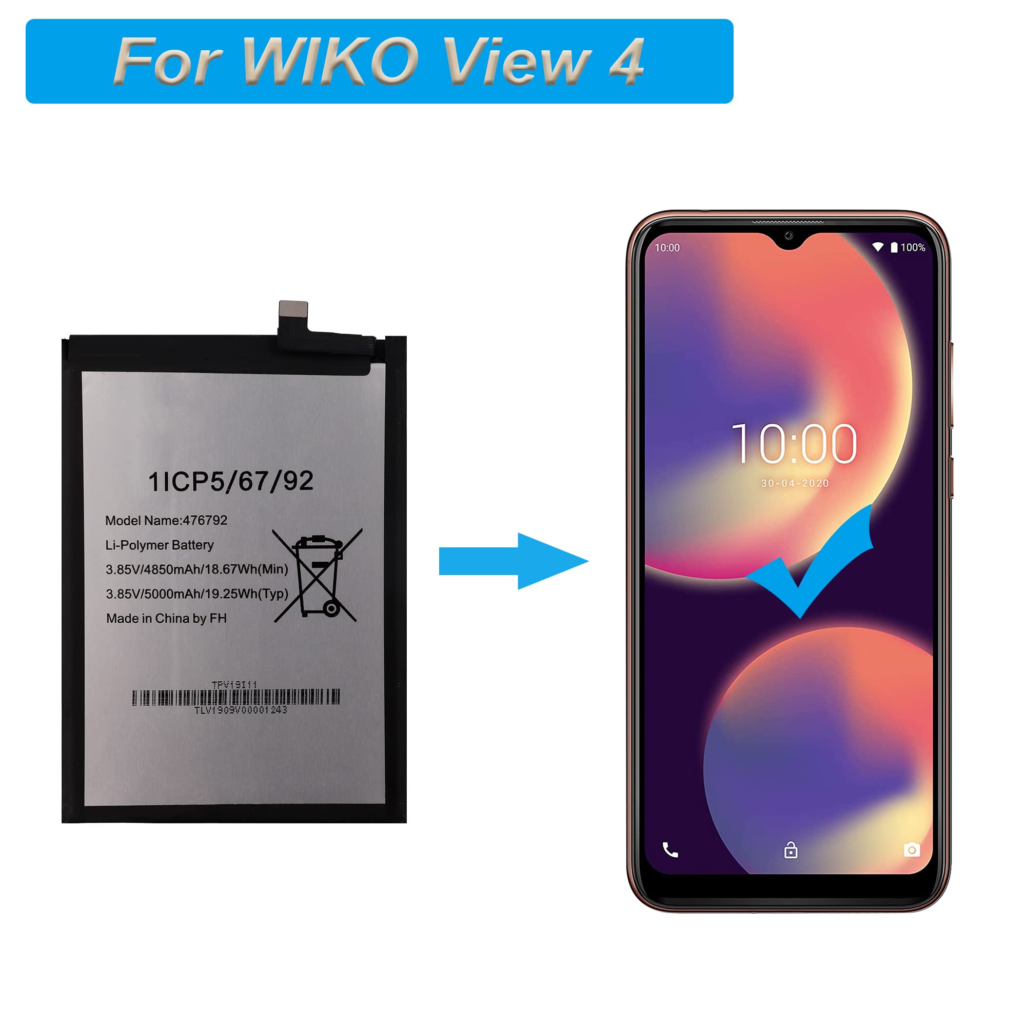 Batterie 2000 Mah 3,7 V Compatible Avec Téléphone Portable Wiko Lenny 2 Batterie 2000 Mah 3,7 V Compatible Avec Téléphone Portable Wiko Lenny 2