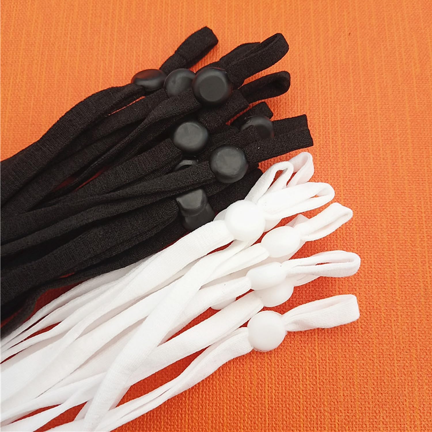 ArrErr 120 Pack Face Masks Elastic Cord with Adjustable Buckle Earloop Elastic String Sewing Bands Ear Loops Straps for Cloth Face Mask DIY Washable Reusable Breathable Fabric Face Covering Shield