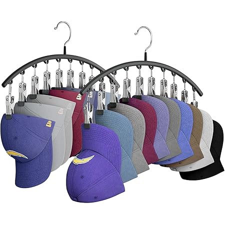 Amazon.com: Yecuip Hat Hangers for Closet, Metal Hat Organizer Racks ...