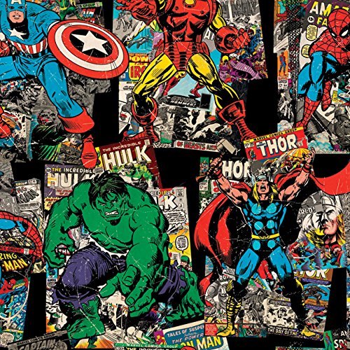 Springs Creative Marvel Comics 43/44-inch Wide 100% Cotton D/R-Vintage Character Toss 15 Yards, Other, Multicoloured