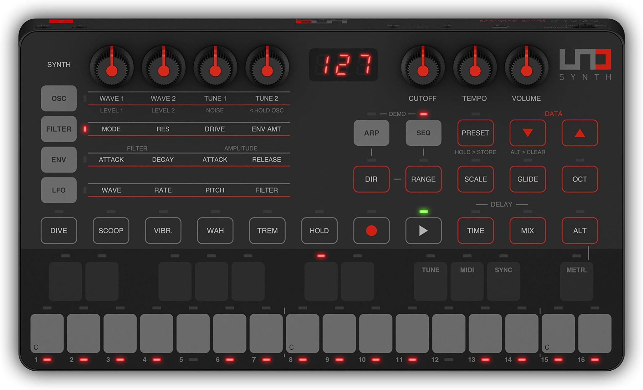 IK Multimedia UNO Synth portable monophonic analog synthesizer