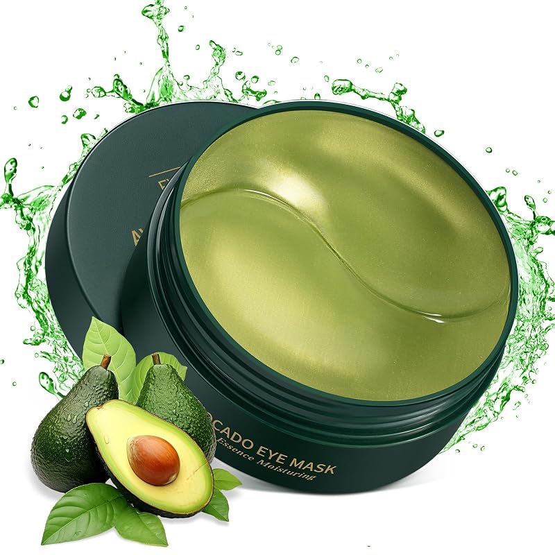 Máscaras para a região dos olhos LAVONE com extrato de abacate, ácido hialurônico e colágeno, Soft Green, 30 pares