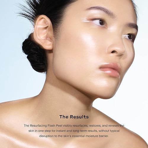 Miniatura 5 de U Beauty Resurfacing Flash Peel - Suero exfoliante de ácido glicólico para cara con retinol estable, ácido hialurónico, ácidos alfa hidroxiácidos de