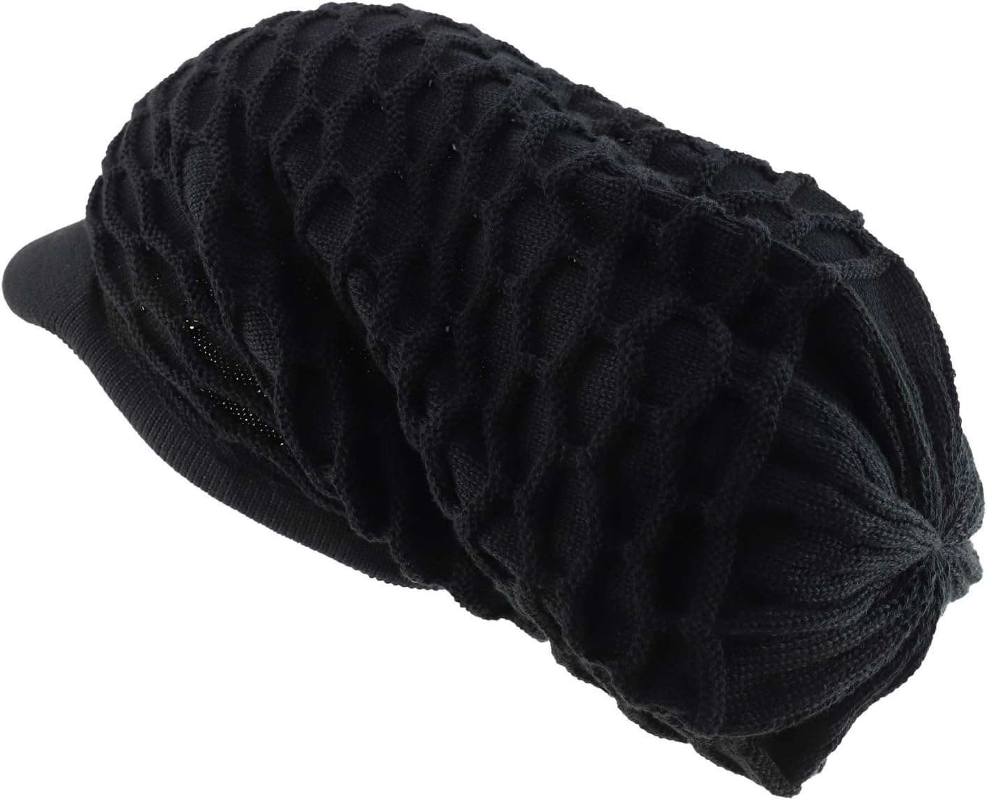 Armycrew Rasta RGY Dreadlock Reggae Cotton Oversize Long Beanie Visor Cap