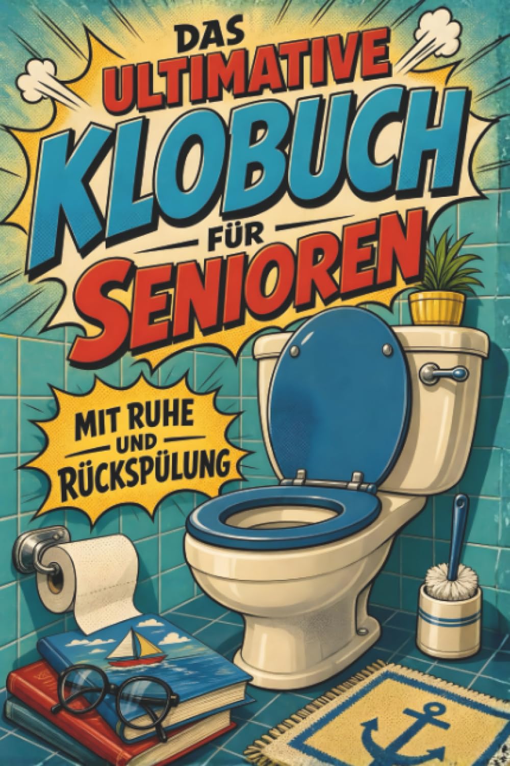 Das ultimative Klobuch für Senioren: Mit Ruhe und Rückspülung. Lustiges Geschenk für Senioren, Rentner und Ruhestand