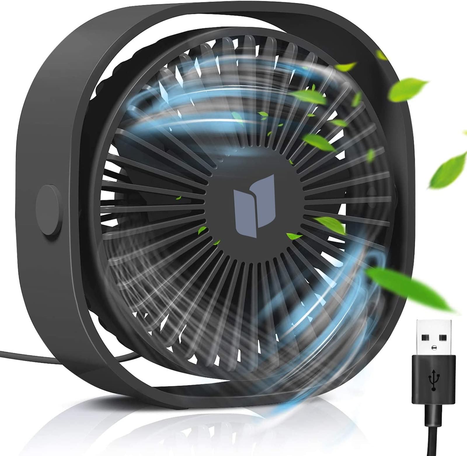 USB Desk Fan Black