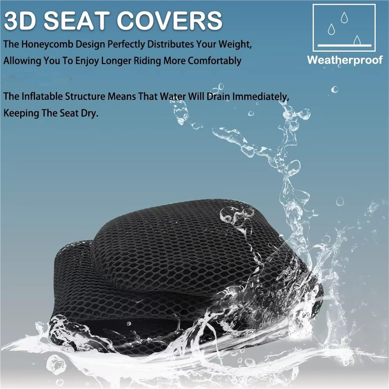 Per Scrambler 1200 2023 Moto 3D Maglia A Nido D'ape Proteggere Parte Del Cuscino Tessuto Di Nylon Coprisedile Termoisolante