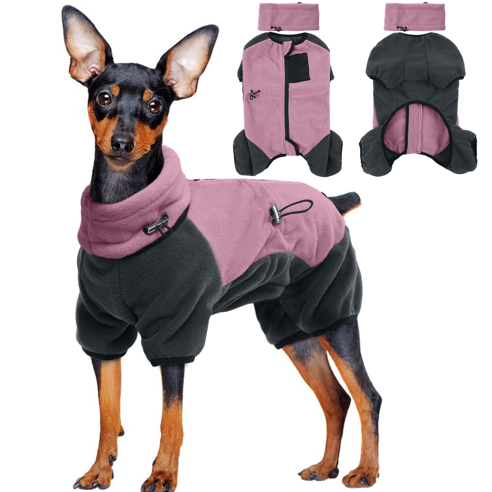 Manteau d'hiver pour chien rose S - Vêtements chauds pour petits chiens et moyens